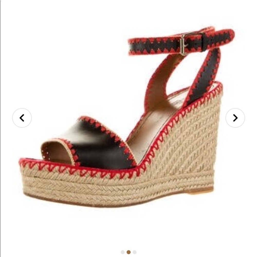 Valentino Leather printed espadrilles black. Sold out!!